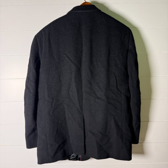 Hilton Club 100% Camel Hair Black Blazer Jacket Sports Coat Sz 44R - Picture 5 of 10